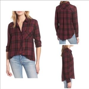 Rails Hunter Flannel in Wine, Navy, and Black XS